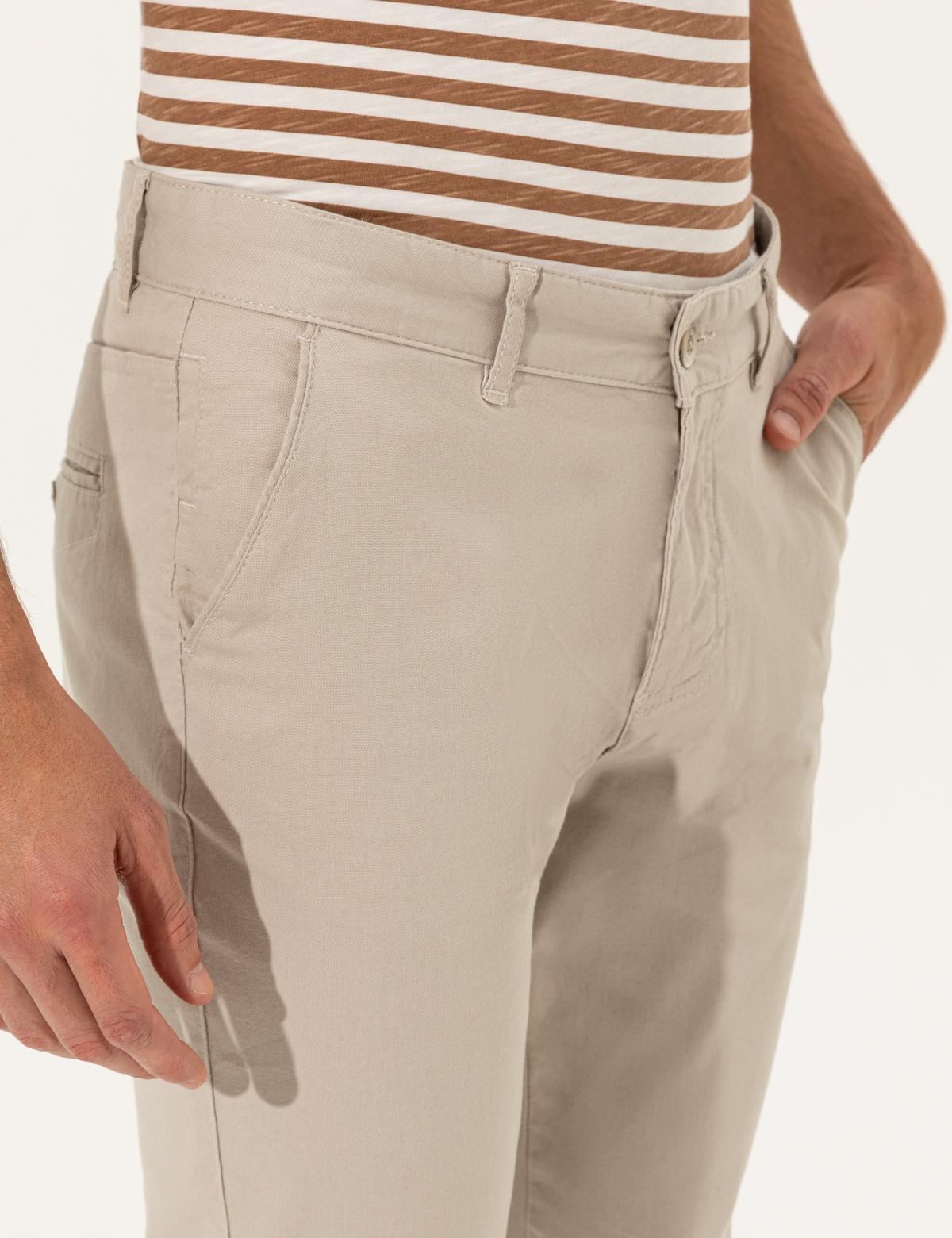 Bej Slim Fit Kanvas Pantolon - 50251547035