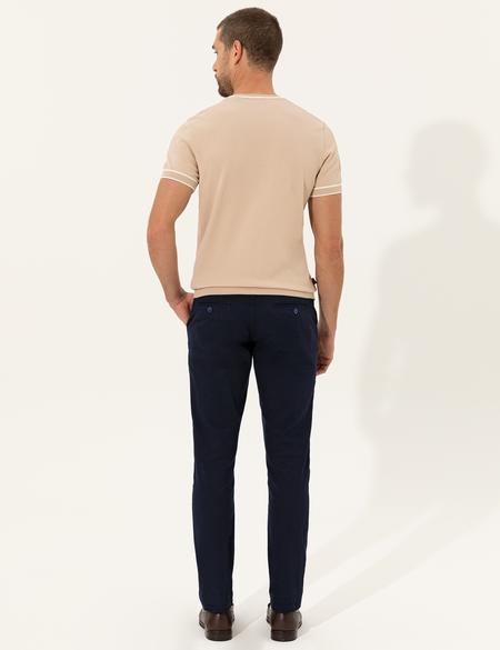 Lacivert Slim Fit Kanvas Pantolon - 50251547071