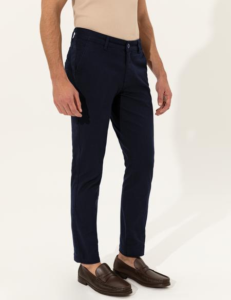 Lacivert Slim Fit Kanvas Pantolon - 50251547071
