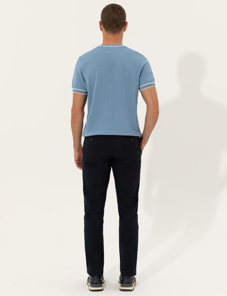 Lacivert Slim Fit Kanvas Pantolon - 50251525095