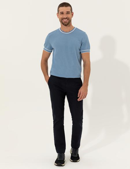 Lacivert Slim Fit Kanvas Pantolon - 50251525095