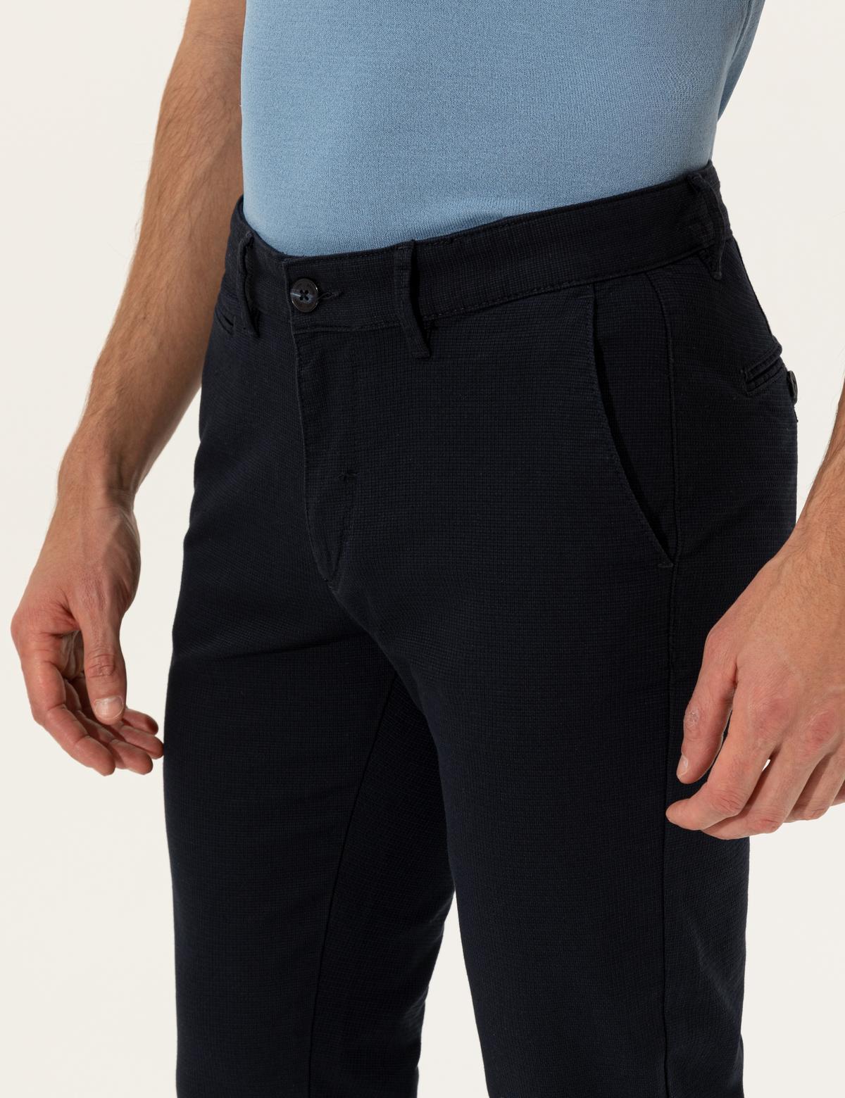 Lacivert Slim Fit Kanvas Pantolon - 50251525095