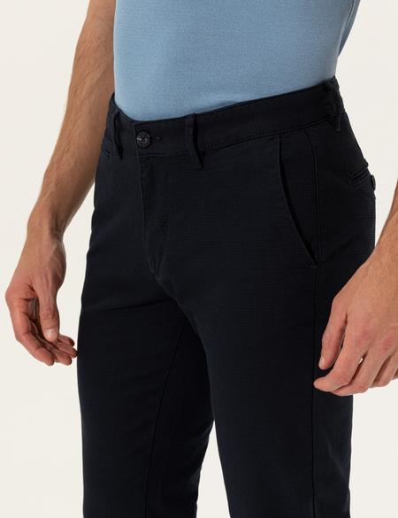 Lacivert Slim Fit Kanvas Pantolon - 50251525095