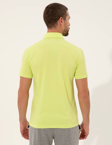 Yeşil Slim Fit Polo Yaka Tişört