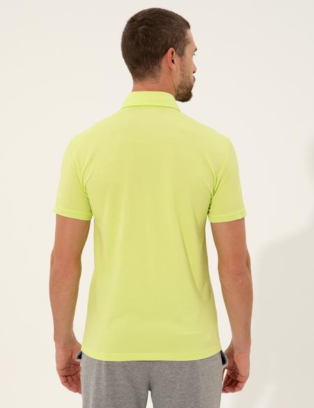 Yeşil Slim Fit Polo Yaka Tişört - 50250234028