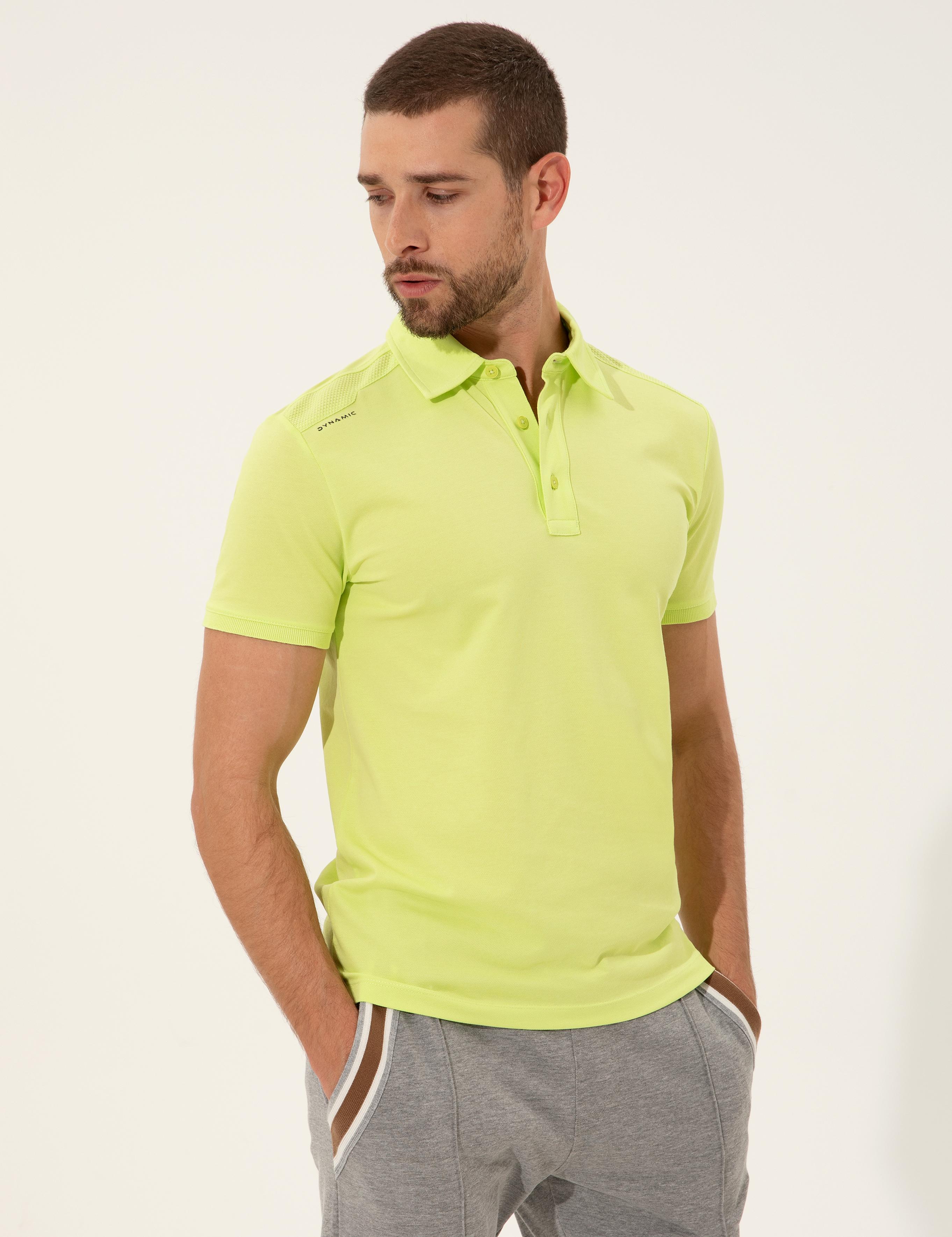 Yeşil Slim Fit Polo Yaka Tişört