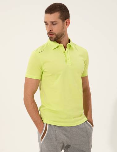 Yeşil Slim Fit Polo Yaka Tişört