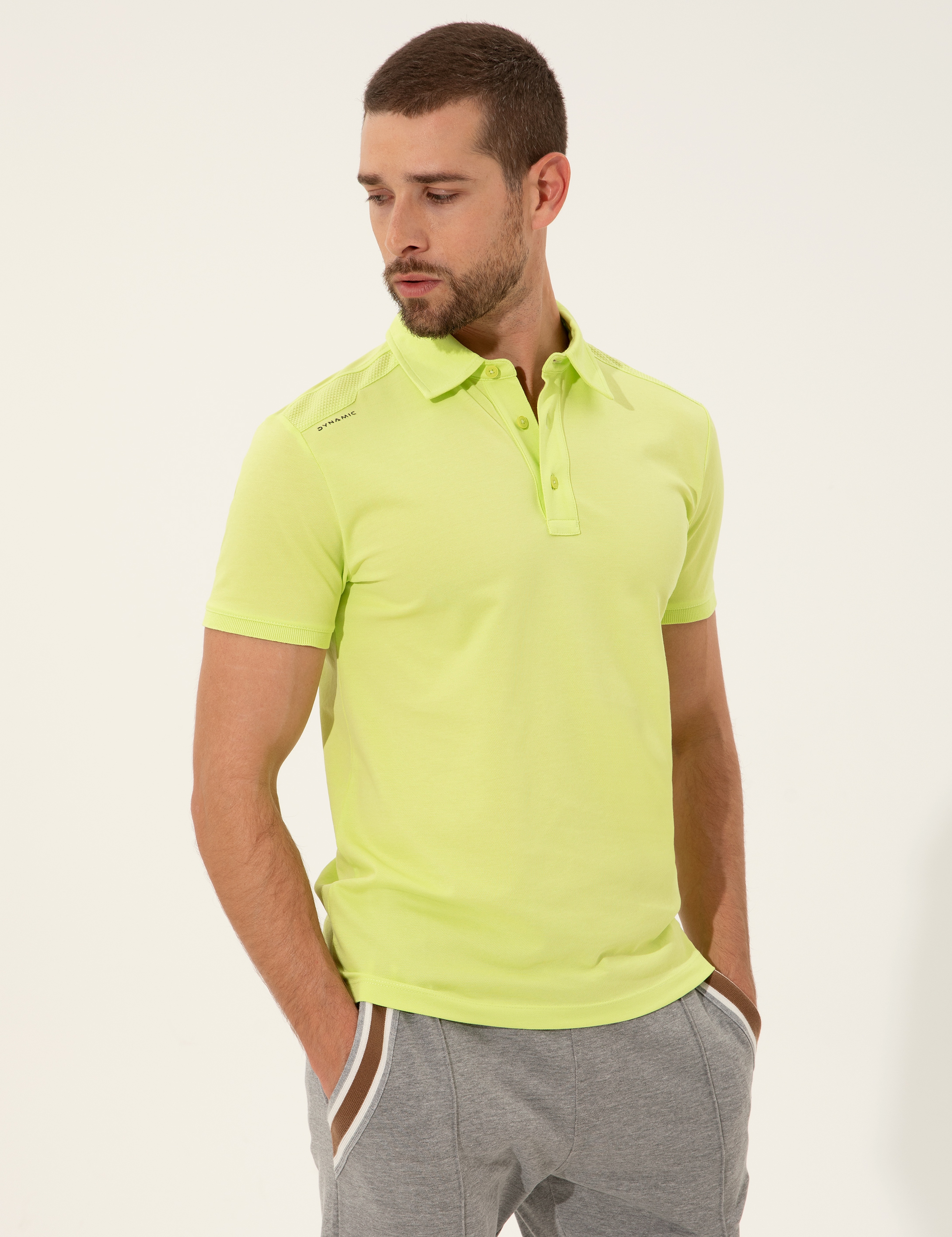 Yeşil Slim Fit Polo Yaka Tişört - Image 1