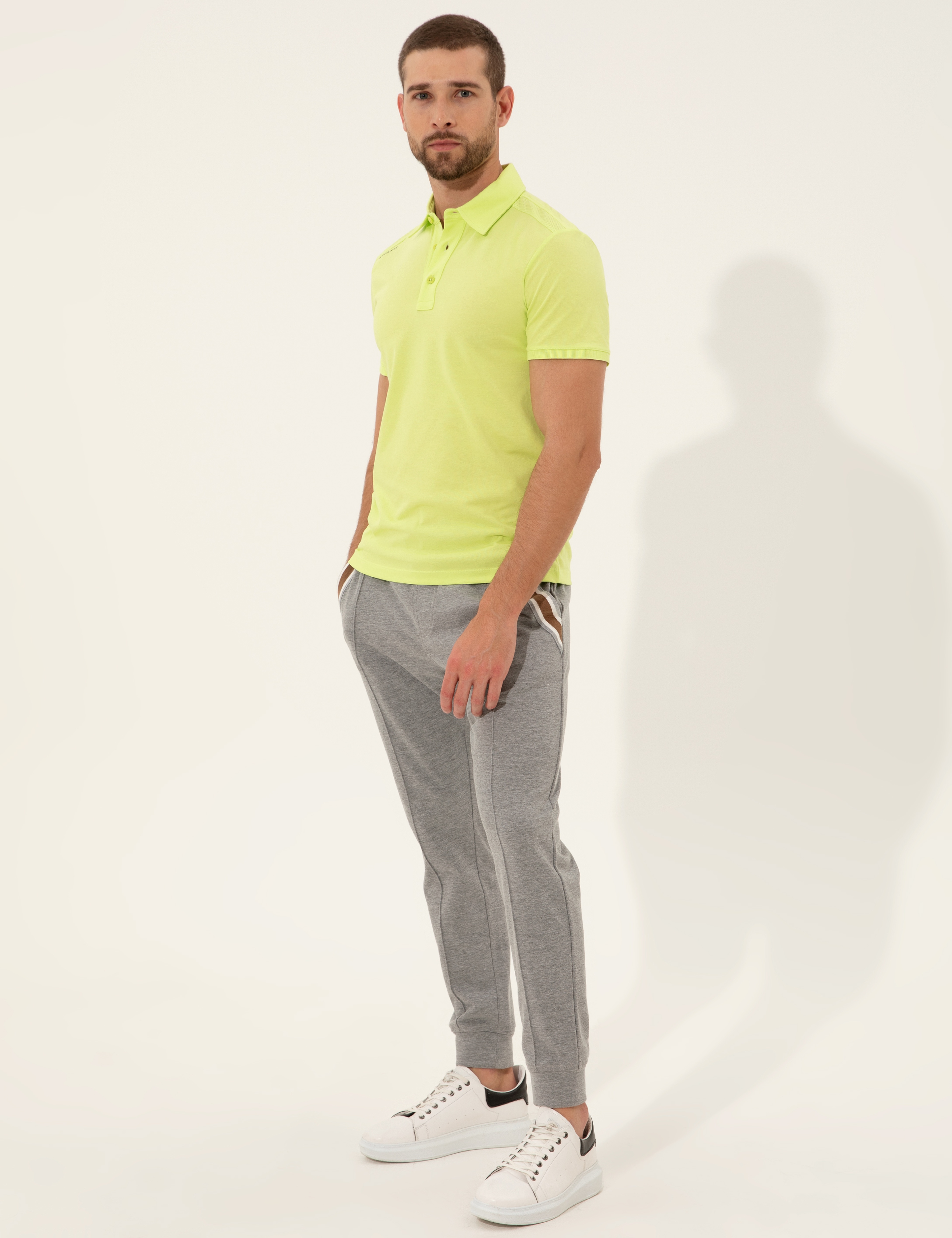 Yeşil Slim Fit Polo Yaka Tişört - Image 4