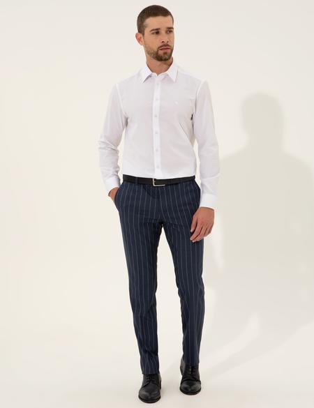 Beyaz Slim Fit Uzun Kollu Gömlek - 50255245012