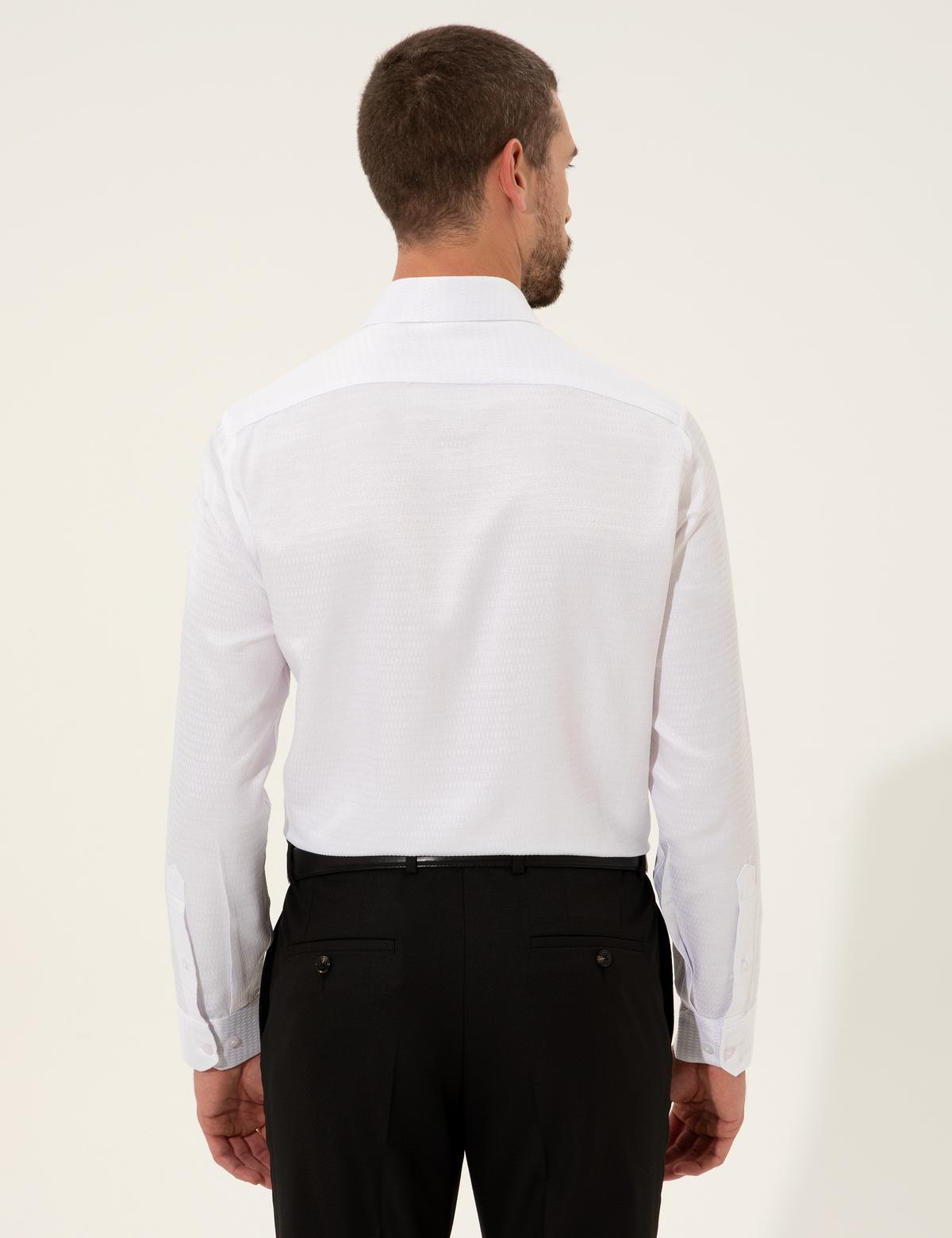 Beyaz Slim Fit Uzun Kollu Gömlek - 50255246009