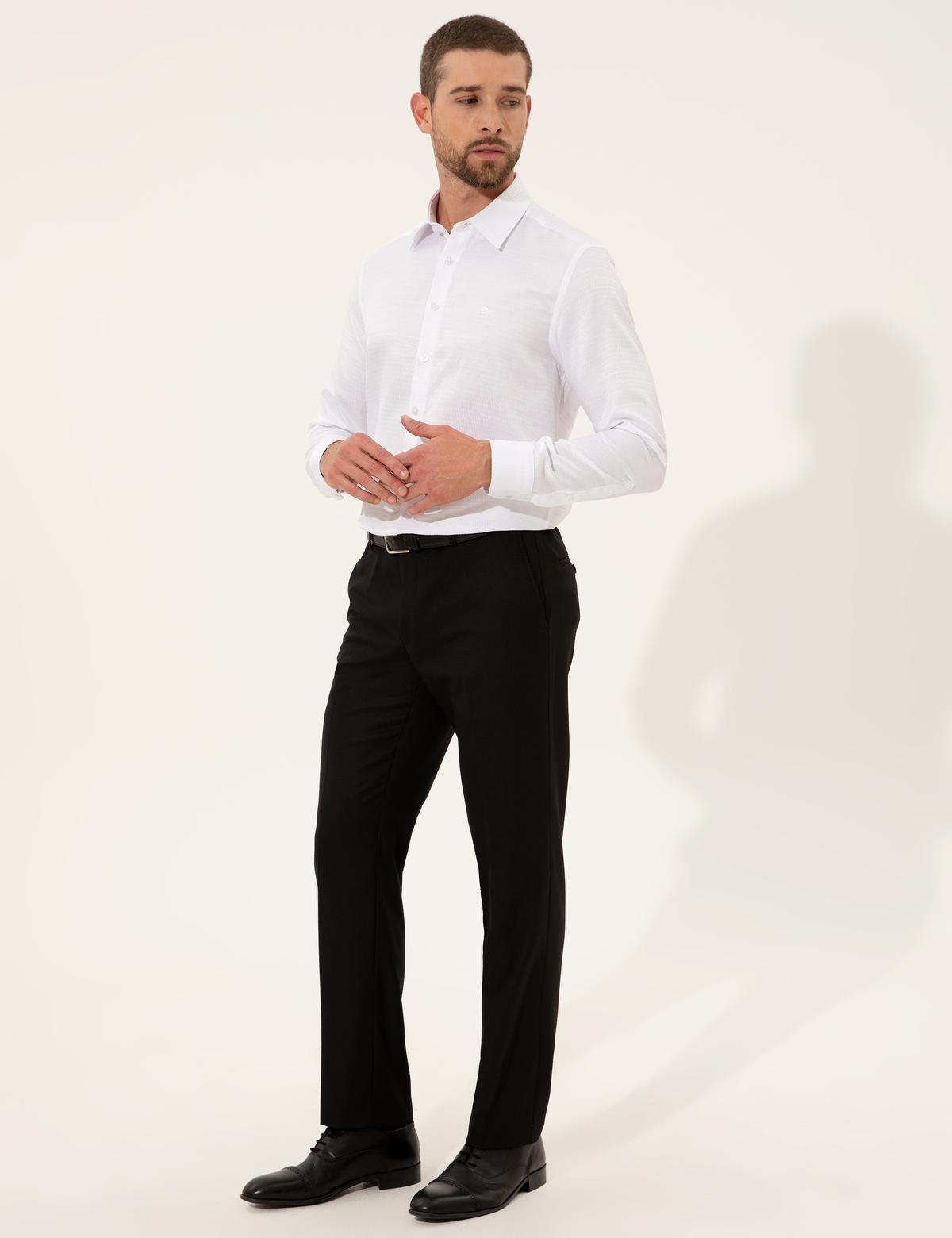 Beyaz Slim Fit Uzun Kollu Gömlek - 50255246009