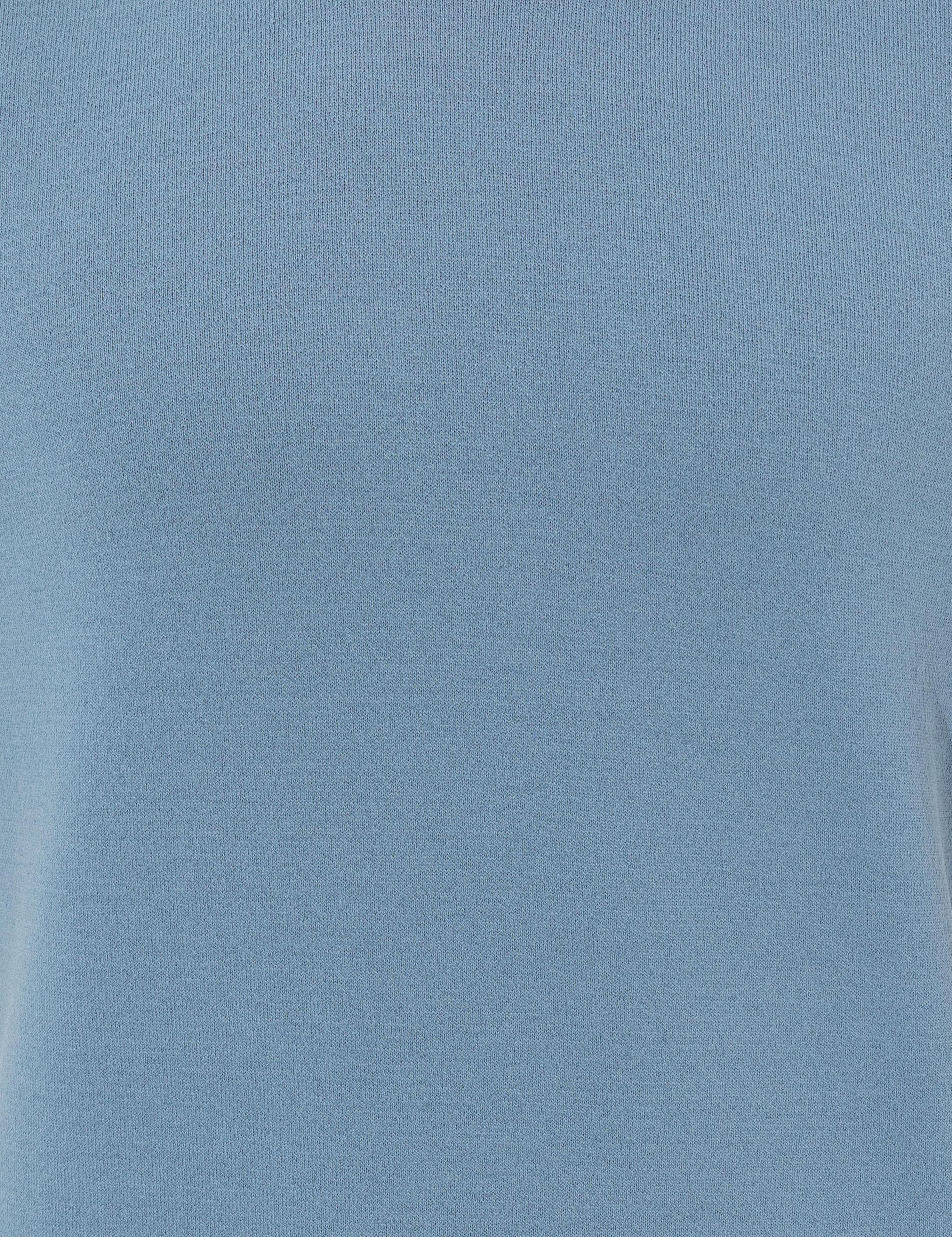 Koyu Mavi Slim Fit Bisiklet Yaka Triko Tişört