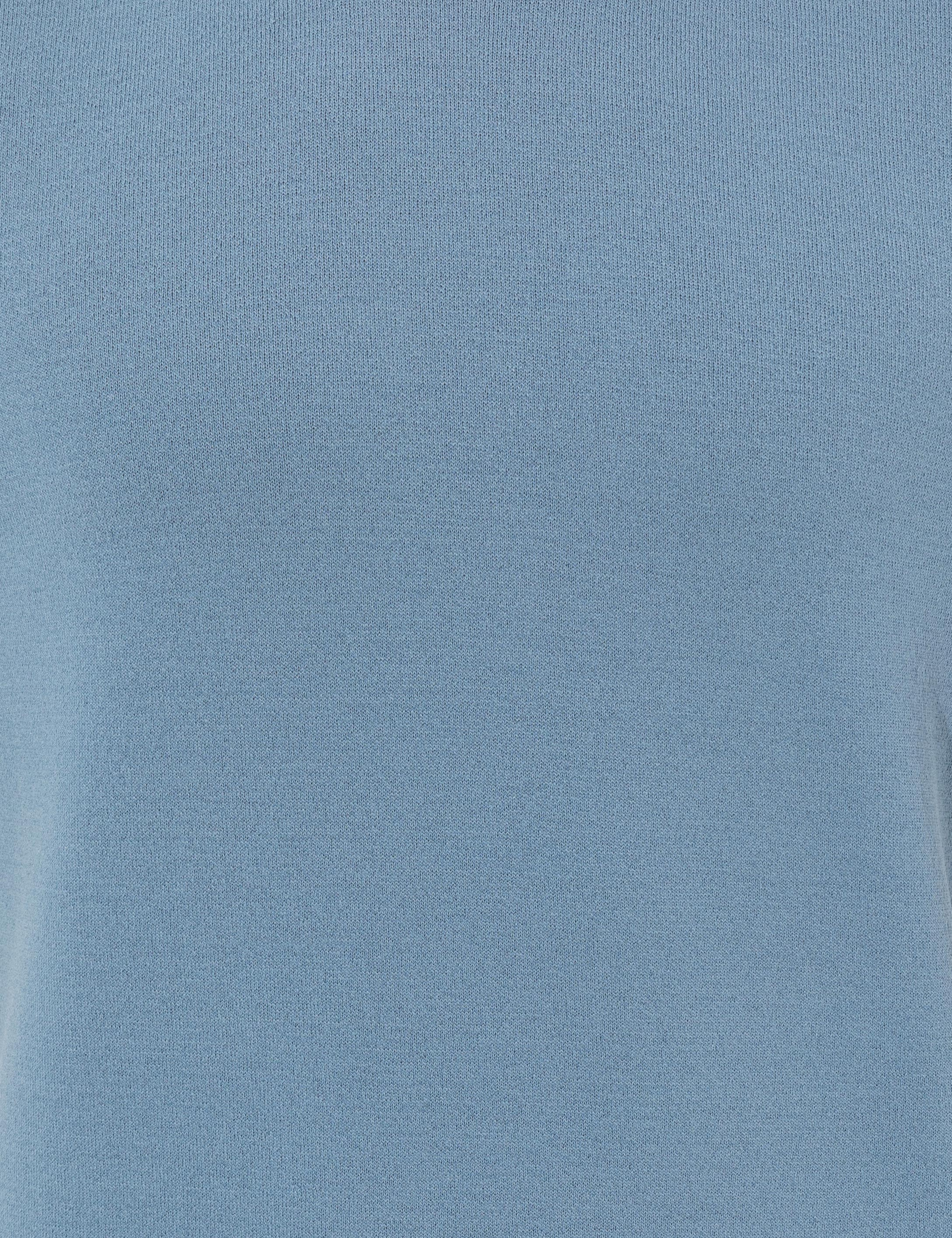 Koyu Mavi Slim Fit Bisiklet Yaka Triko Tişört