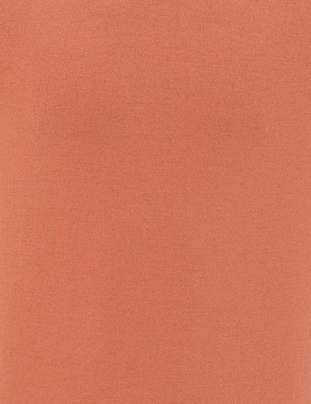 Pembe Slim Fit Bisiklet Yaka Triko Tişört - 50249698069