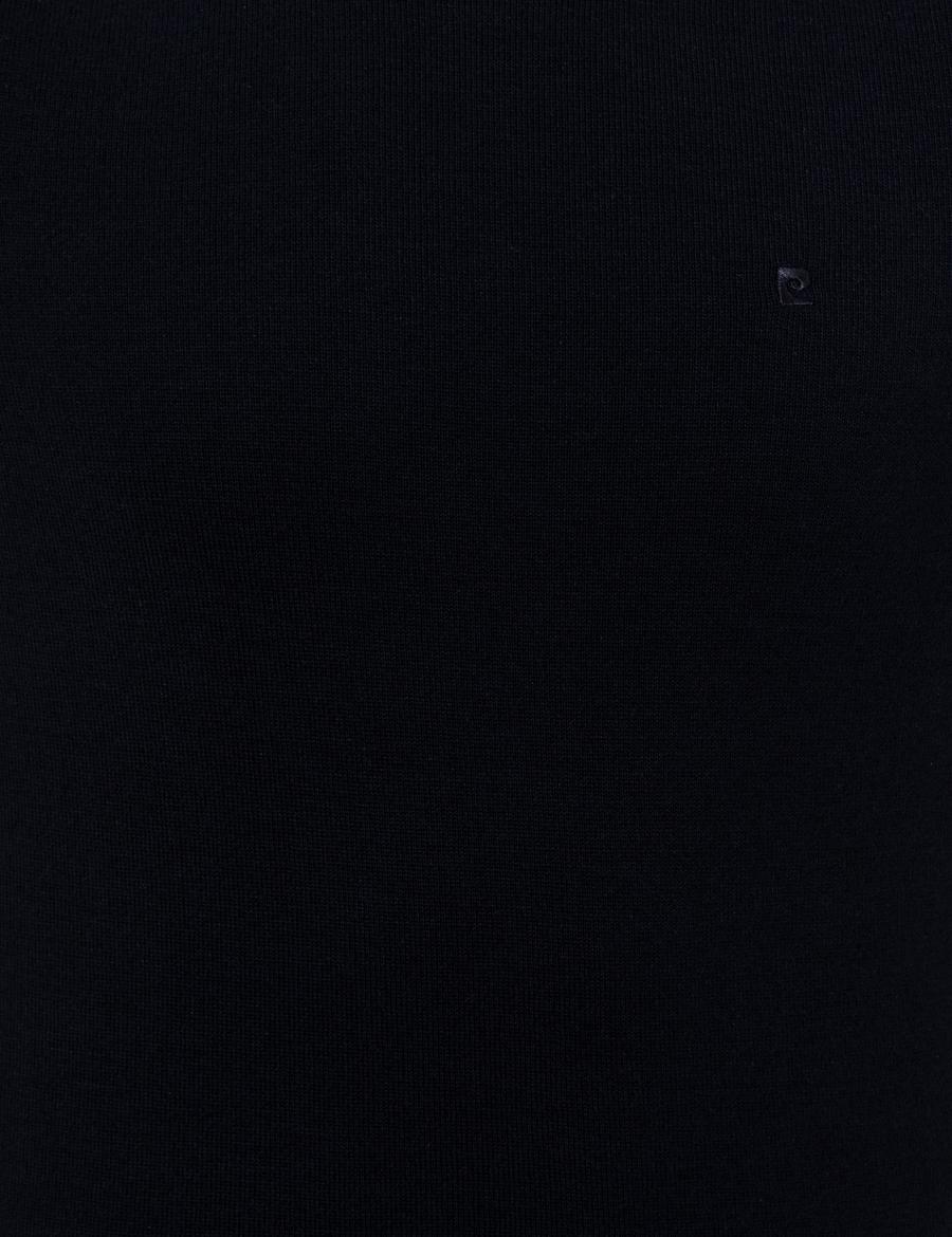 Lacivert Slim Fit Bisiklet Yaka Basic Triko Kazak