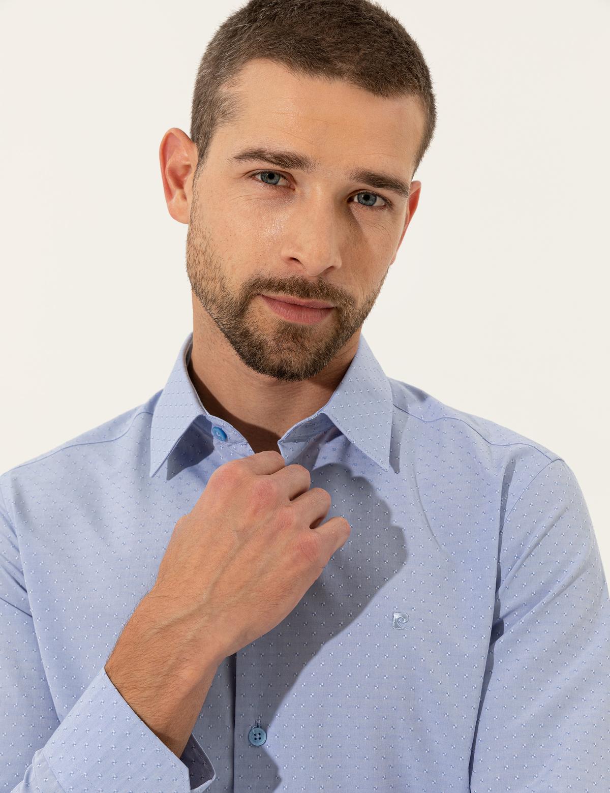 Mavi Slim Fit Armürlü Gömlek - 50255245041