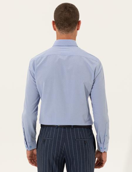 Mavi Slim Fit Armürlü Gömlek - 50255245041