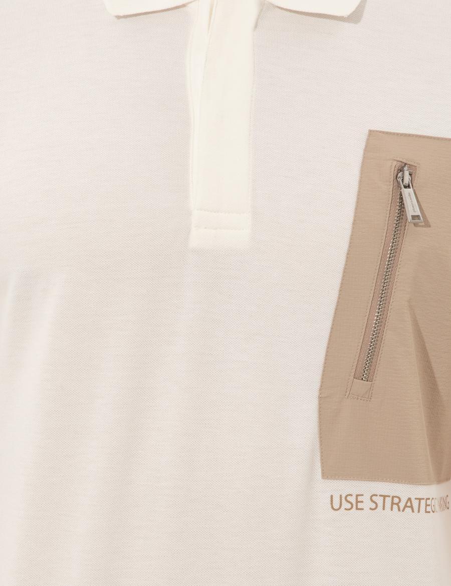 Ecru Slim Fit Tshirt