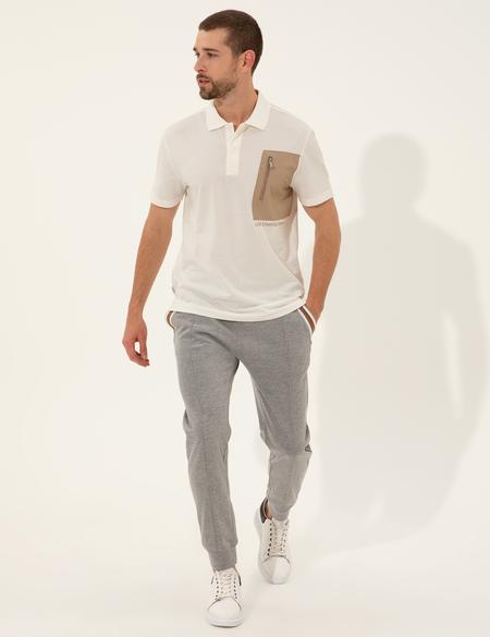 Ecru Slim Fit Tshirt - 50249823008