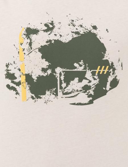 Ecru Slim Fit Bisiklet Yaka Tişört - 50249353007