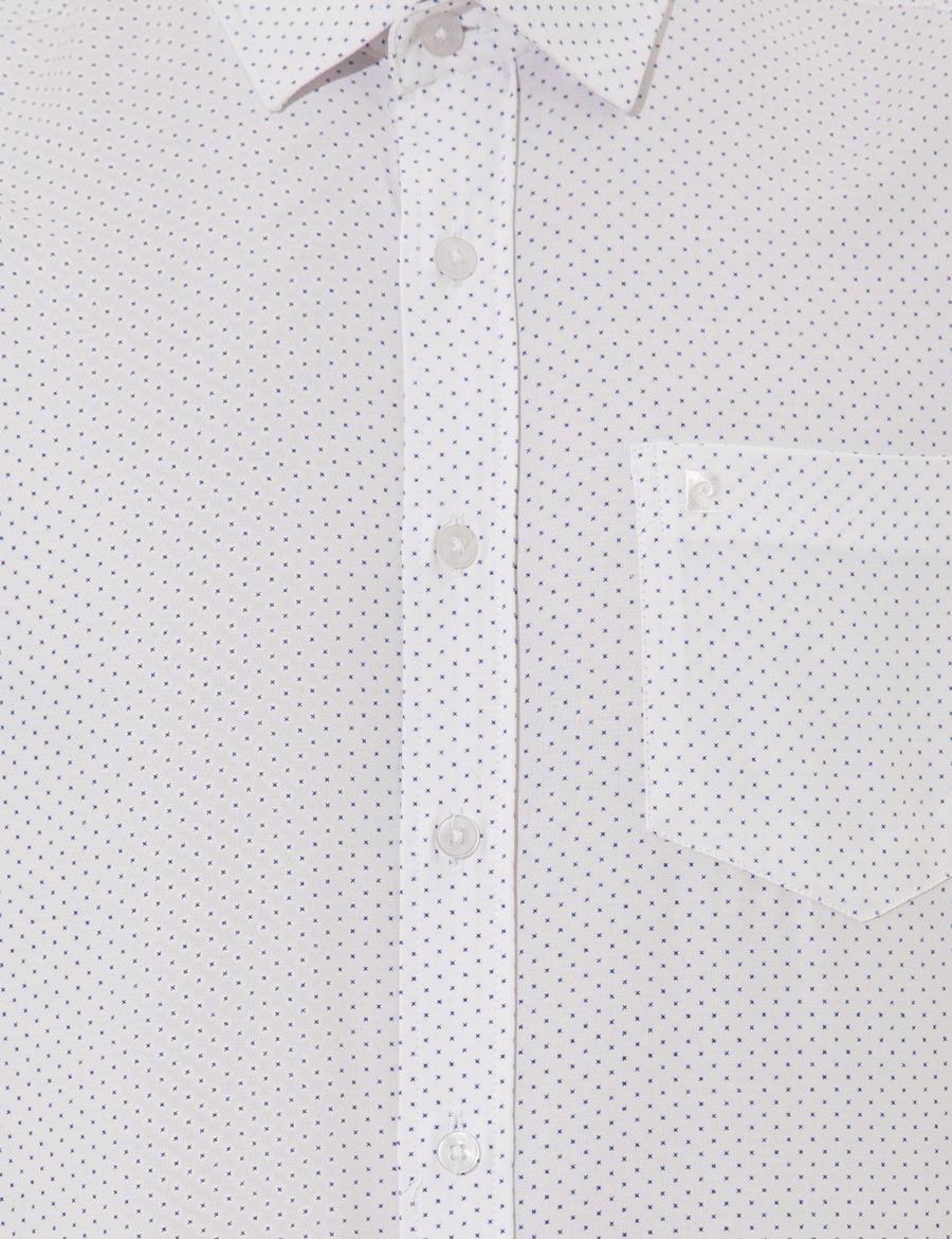 Beyaz Regular Fit Kısa Kollu Gömlek