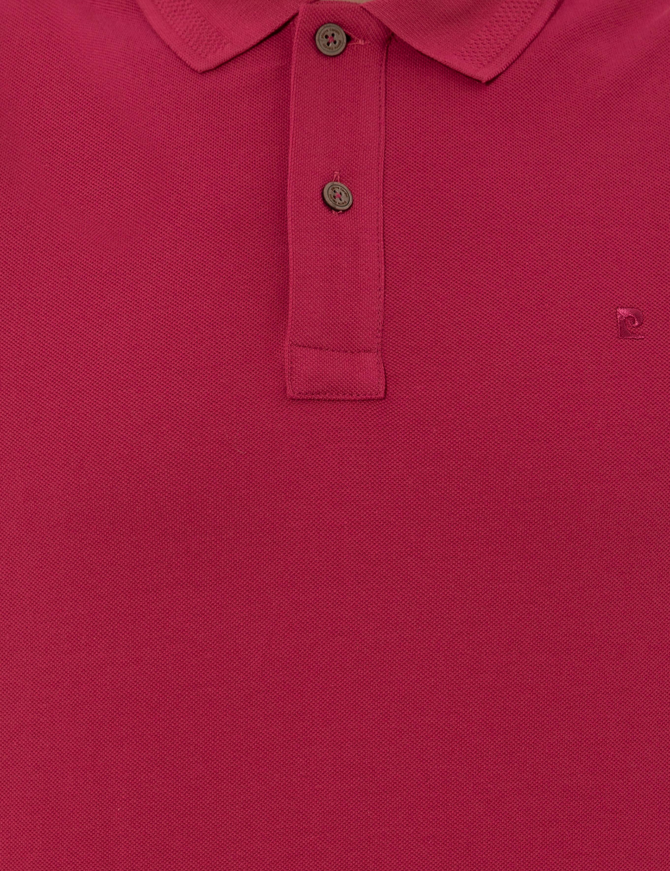 Fuşya Slim Fit Polo Yaka Basic Tişört