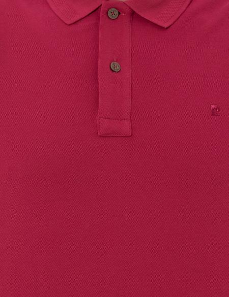 Fuşya Slim Fit Polo Yaka Basic Tişört - 50249878183