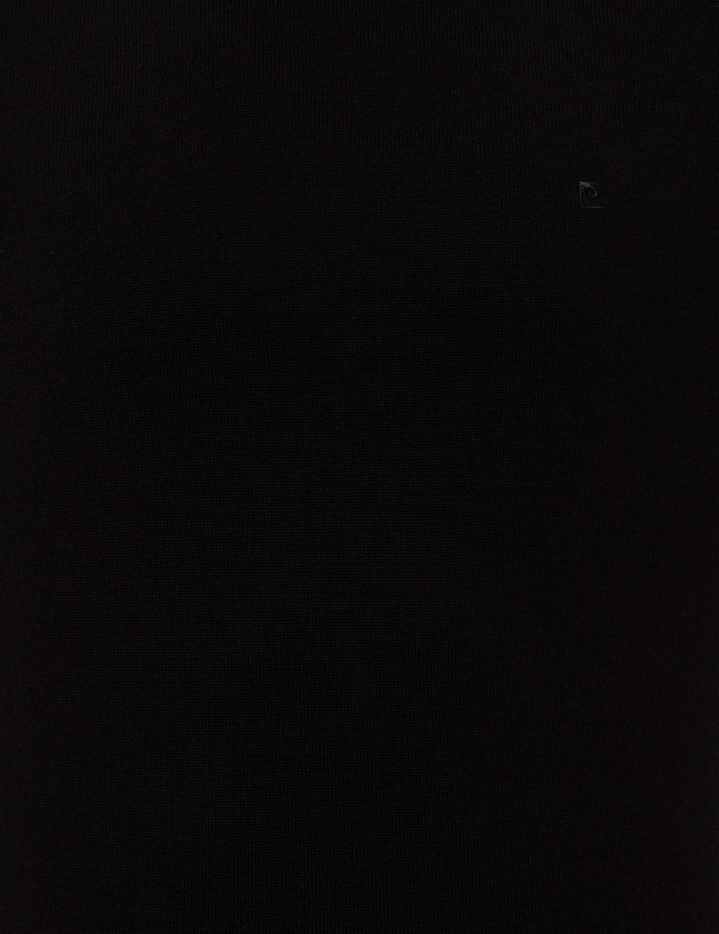 Siyah Slim Fit Bisiklet Yaka Basic Triko Kazak