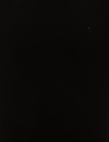 Siyah Slim Fit Bisiklet Yaka Basic Triko Kazak - 50257290058