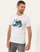 Beyaz Slim Fit Bisiklet Yaka Tişört