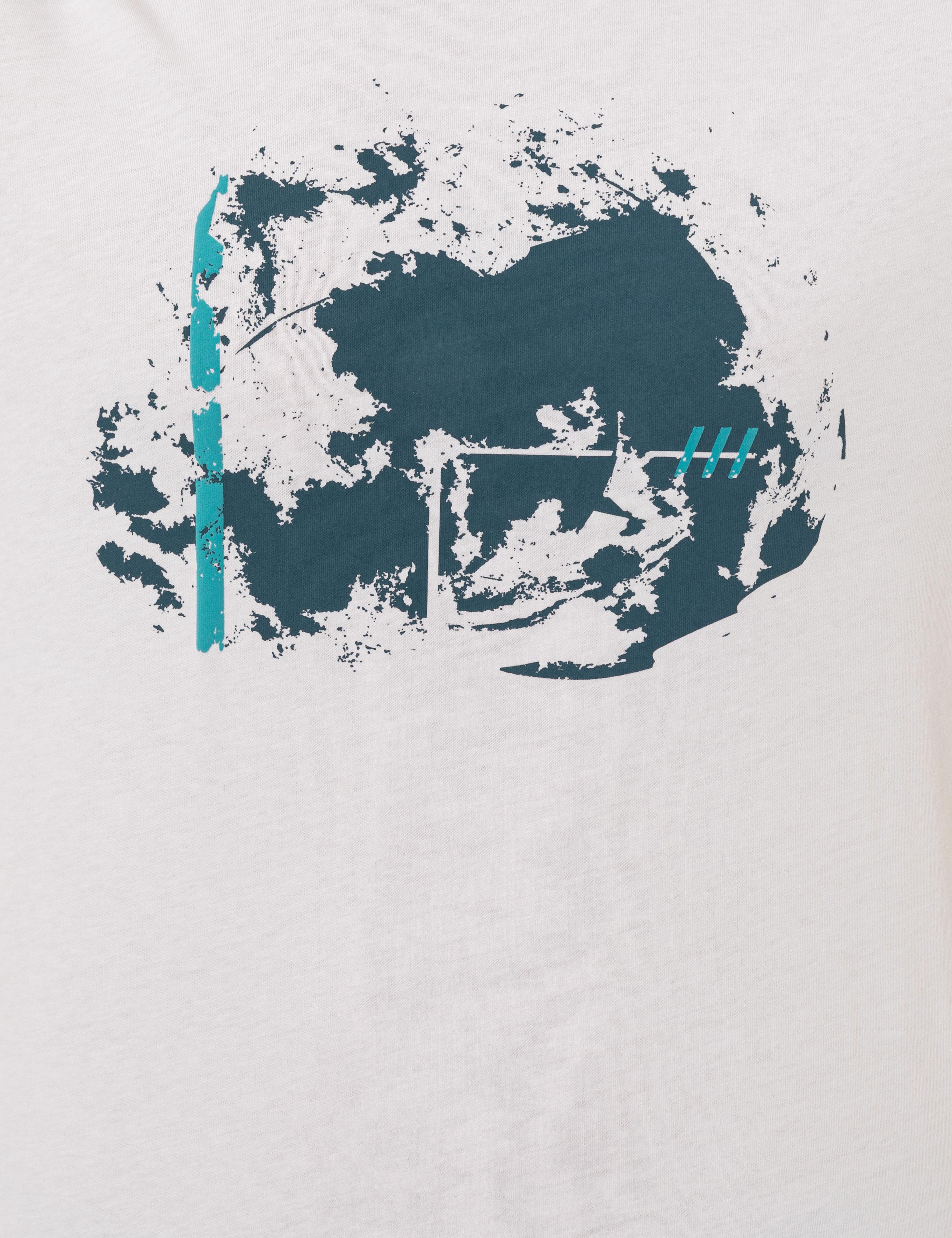 Beyaz Slim Fit Bisiklet Yaka Tişört