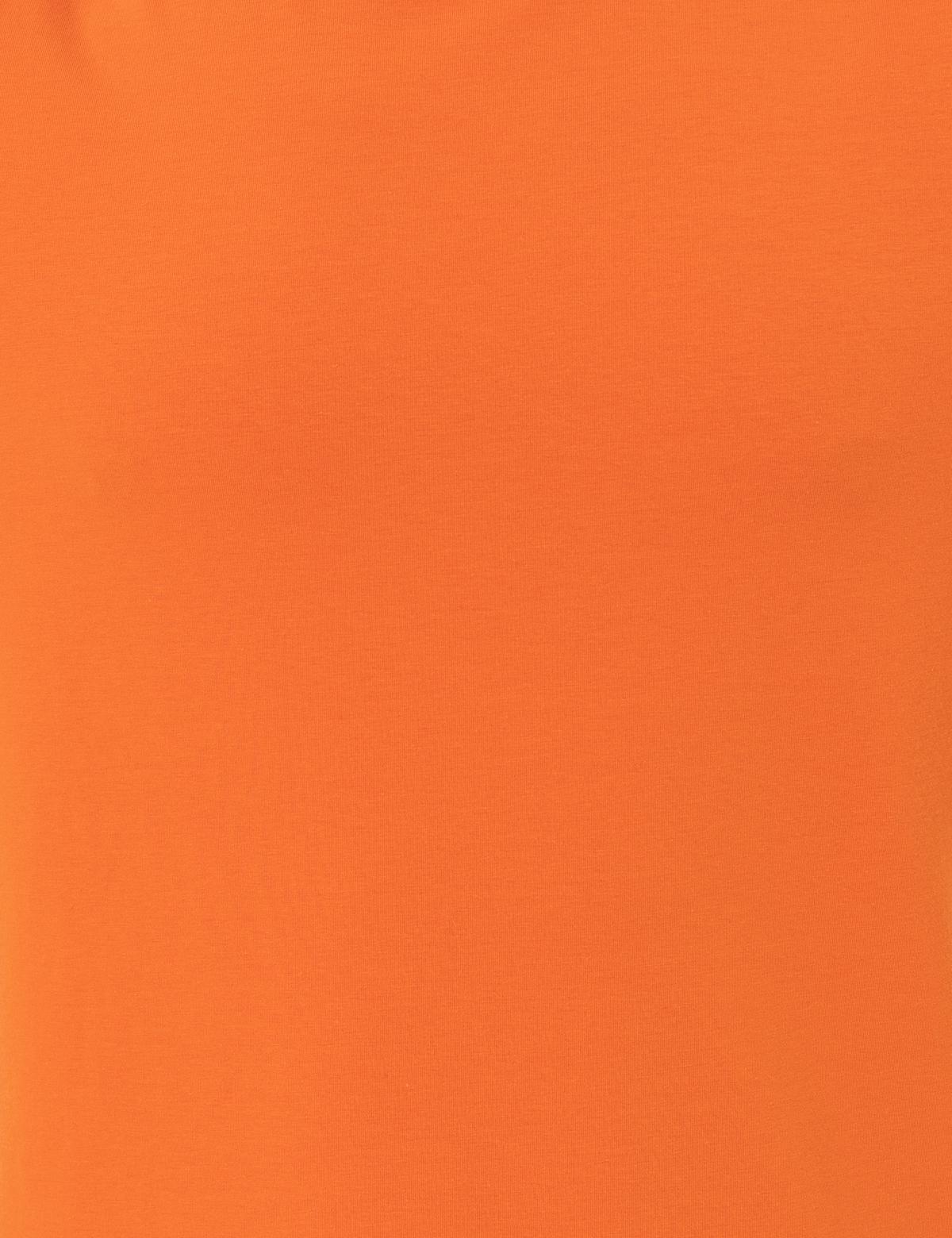 Turuncu Slim Fit Bisiklet Yaka Basic Tişört - 50251739037