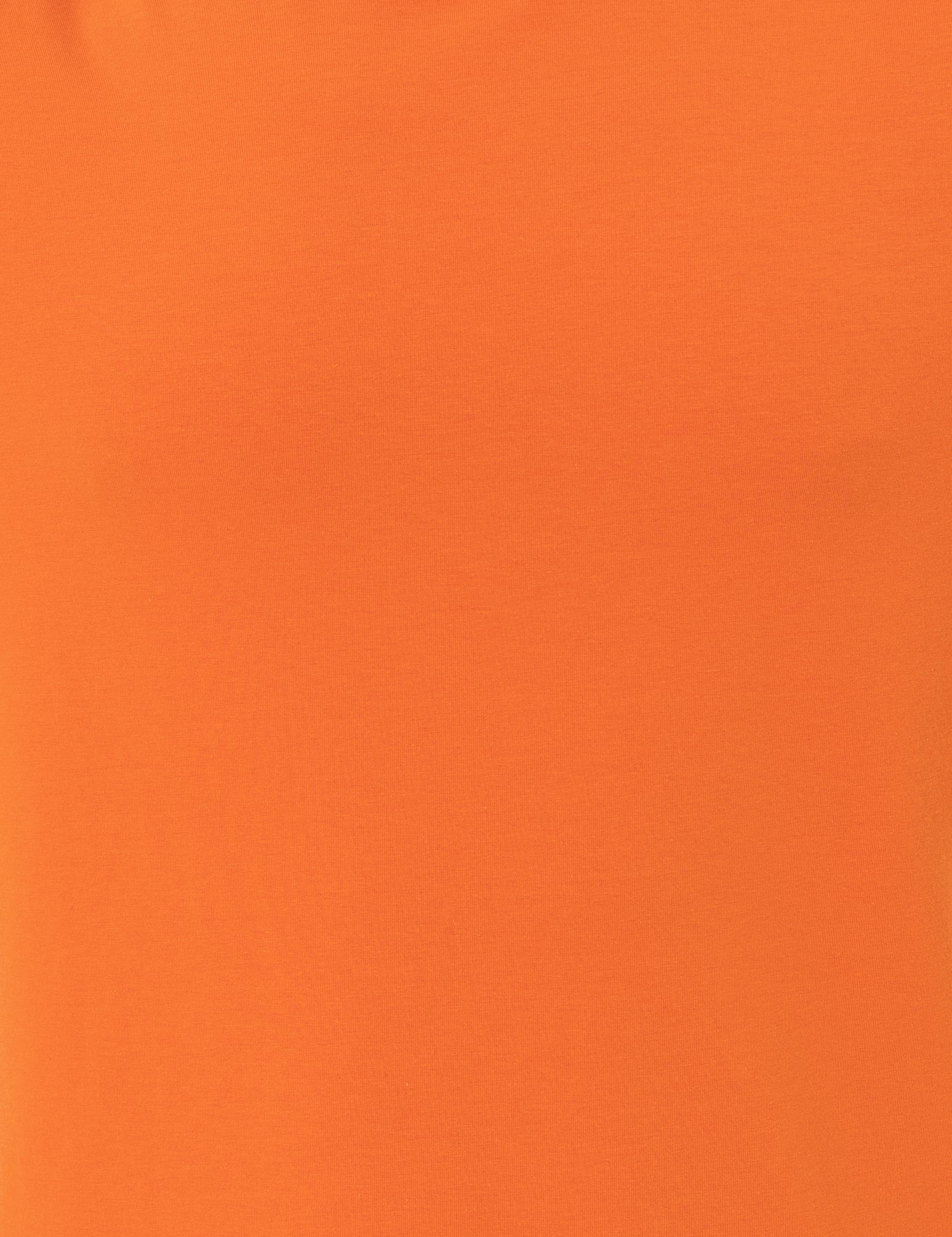 Turuncu Slim Fit Bisiklet Yaka Basic Tişört