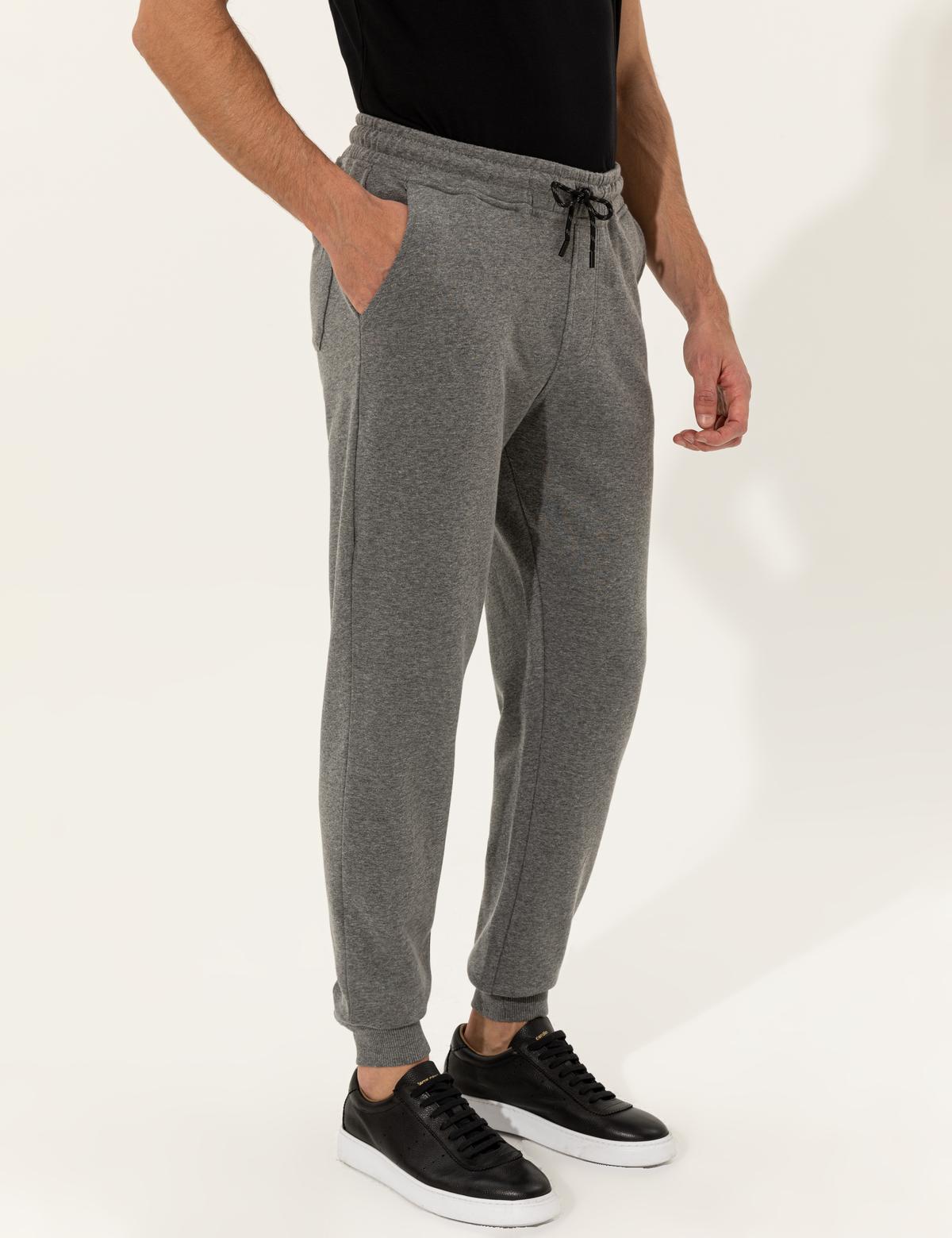 Gri Melanj Slim Fit Eşofman Altı - 50251738024