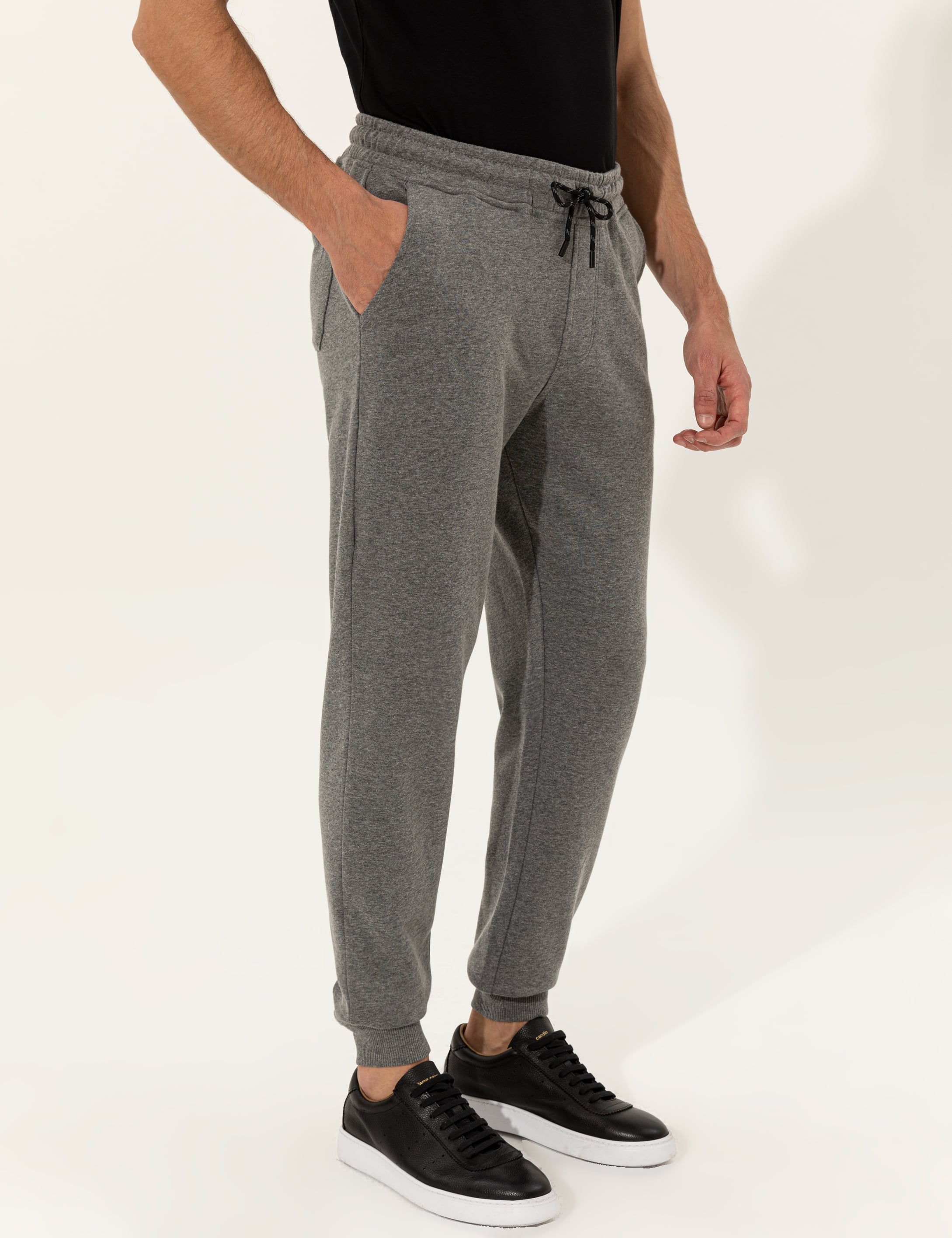Gri Melanj Slim Fit Eşofman Altı - Image 2