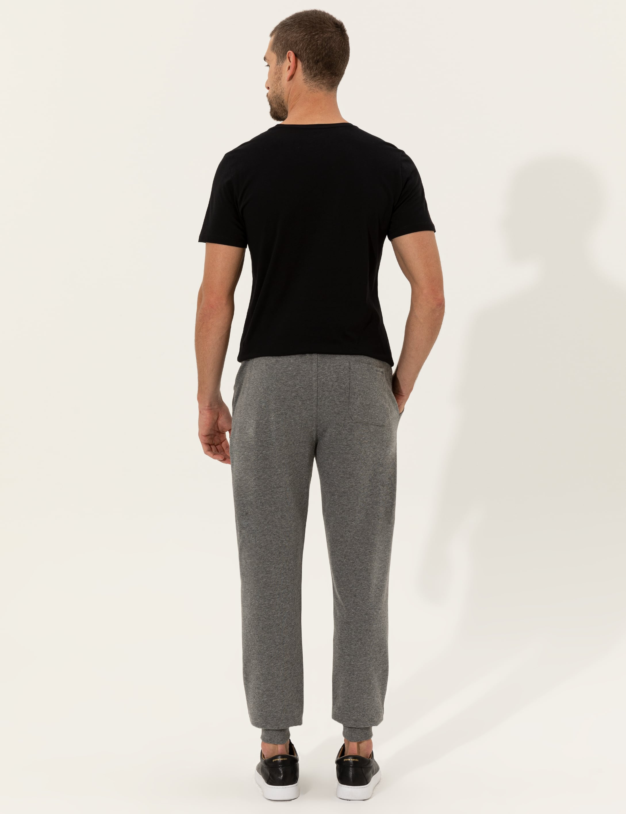 Gri Melanj Slim Fit Eşofman Altı - Image 4