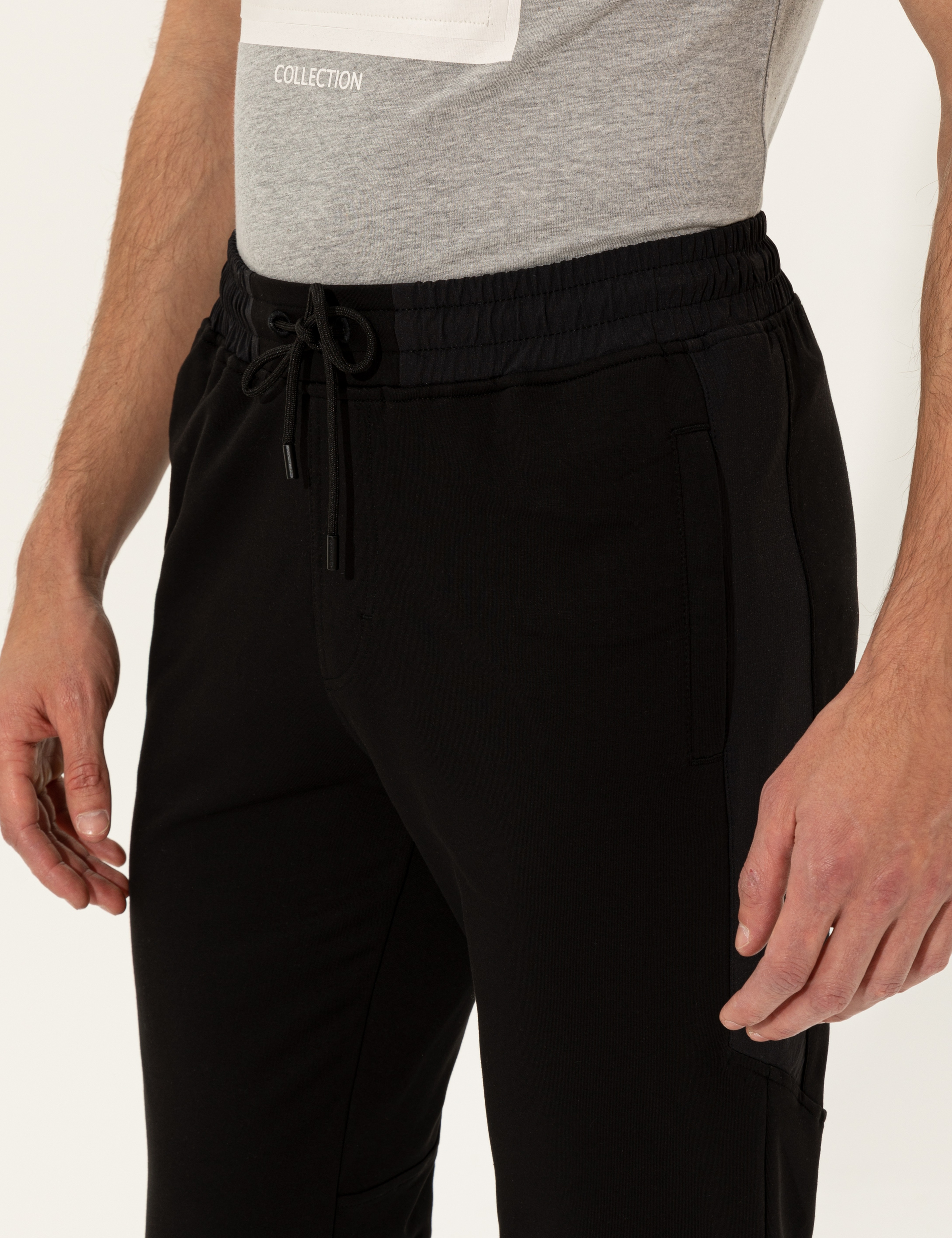 Siyah Ex. Slim Fit Eşofman Altı - Image 6