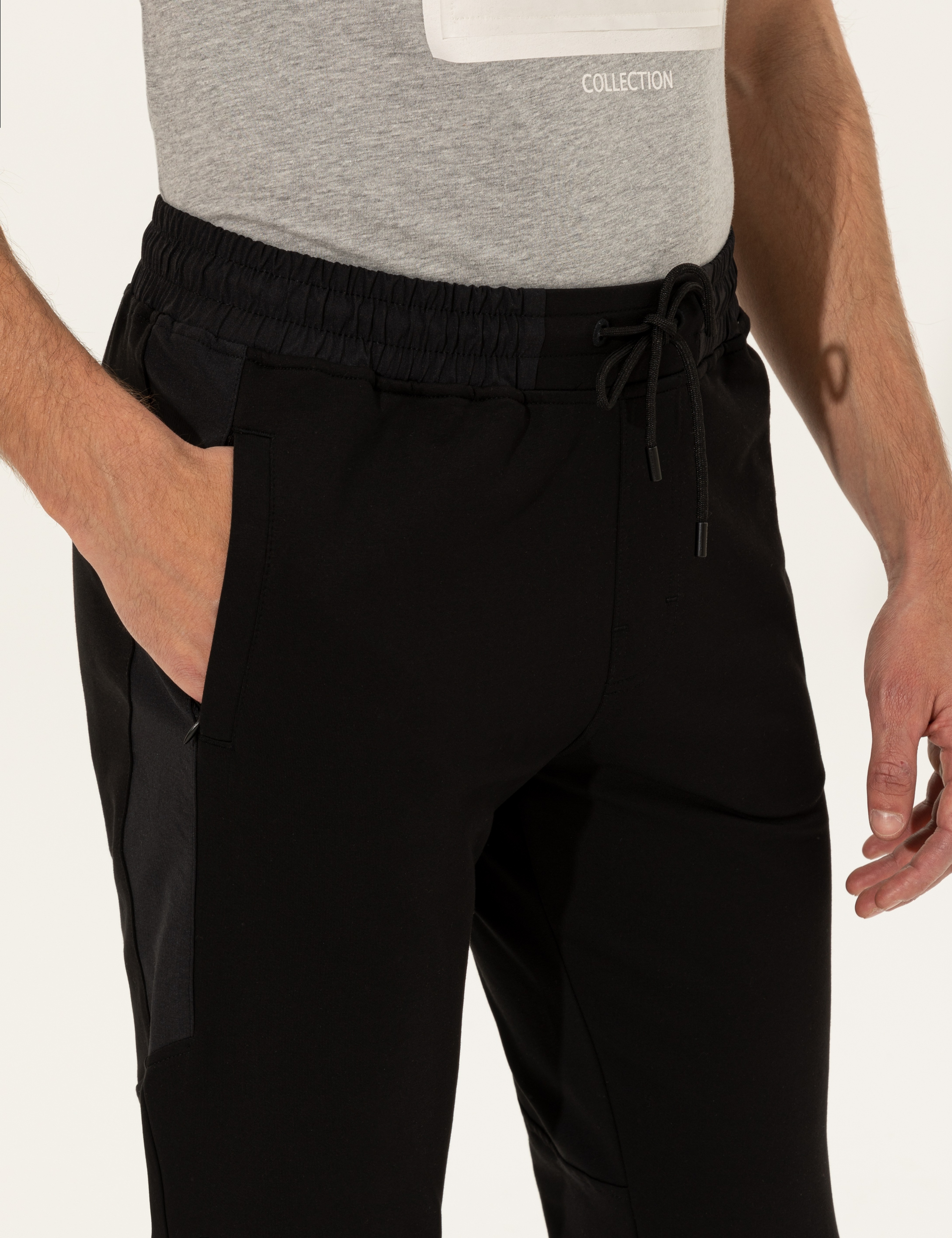 Siyah Ex. Slim Fit Eşofman Altı - Image 5
