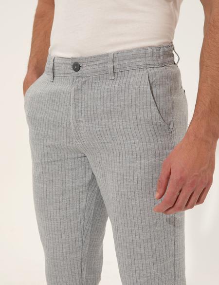 Açık Mavi Slim Fit Kanvas Pantolon - 50246870063