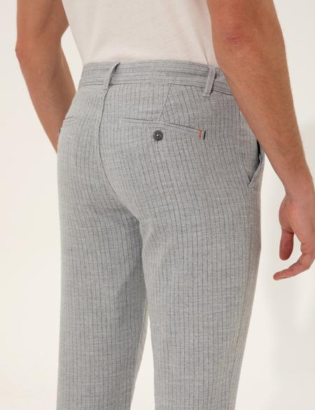 Açık Mavi Slim Fit Kanvas Pantolon - 50246870063