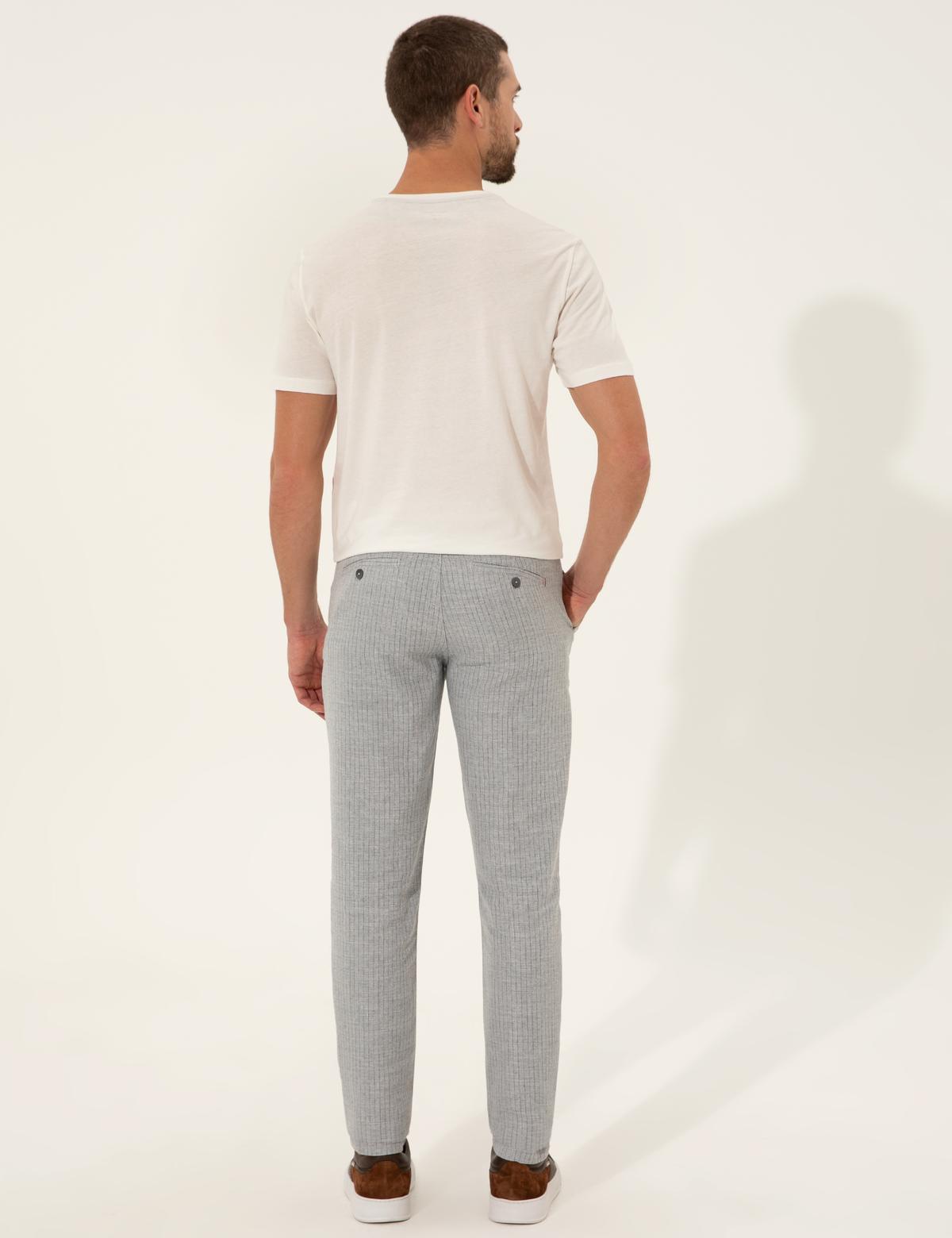 Açık Mavi Slim Fit Kanvas Pantolon - 50246870063