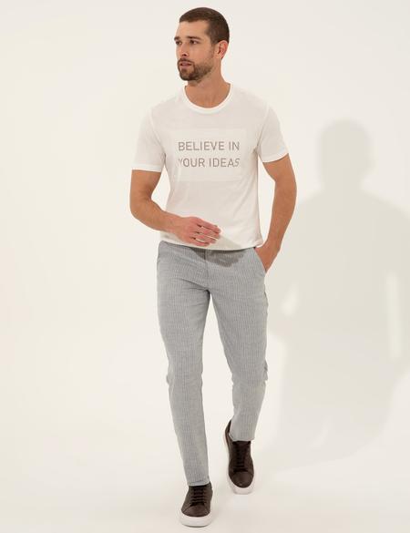 Açık Mavi Slim Fit Kanvas Pantolon - 50246870063