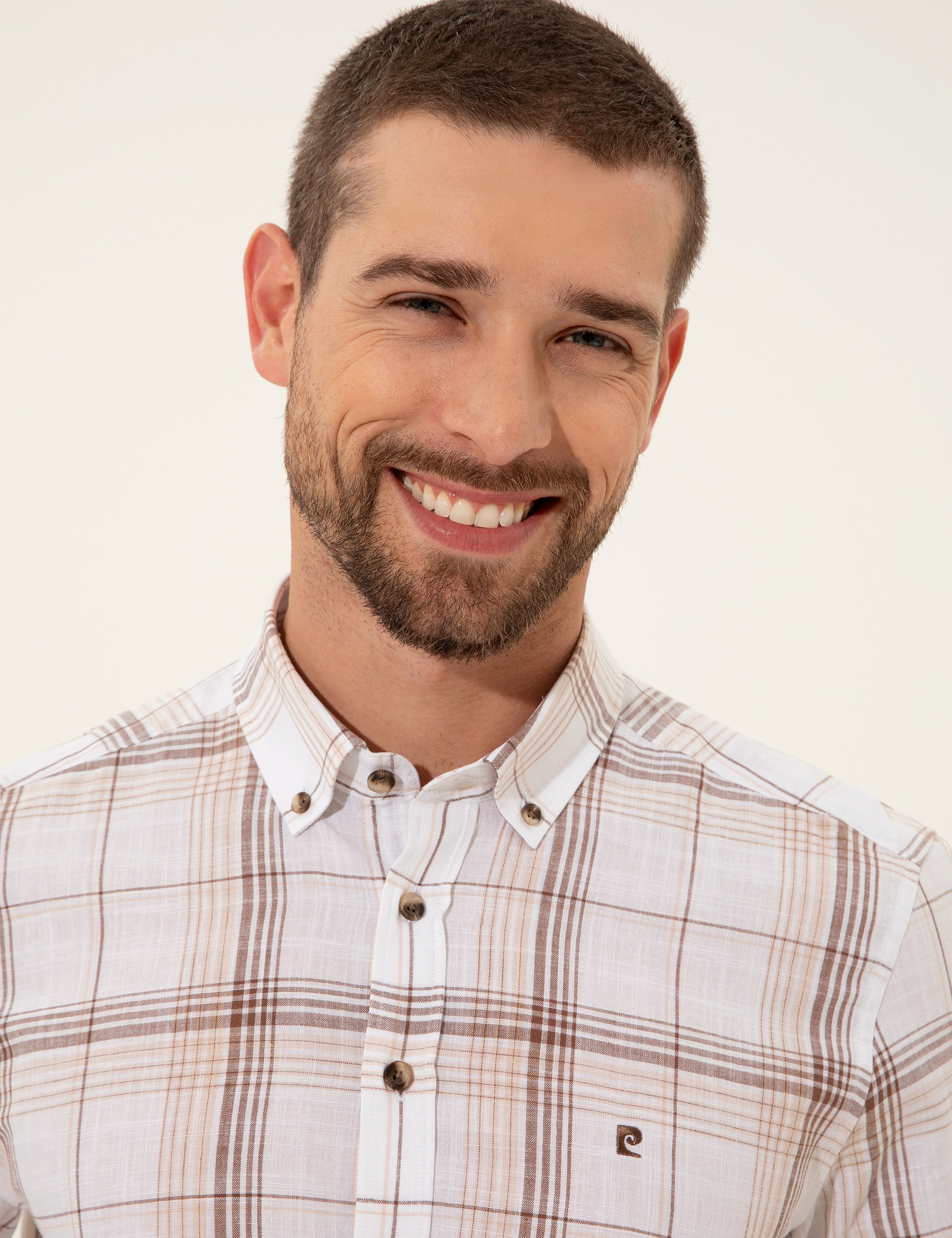 Kahverengi Regular Fit Kısa Kollu Gömlek - Image 2