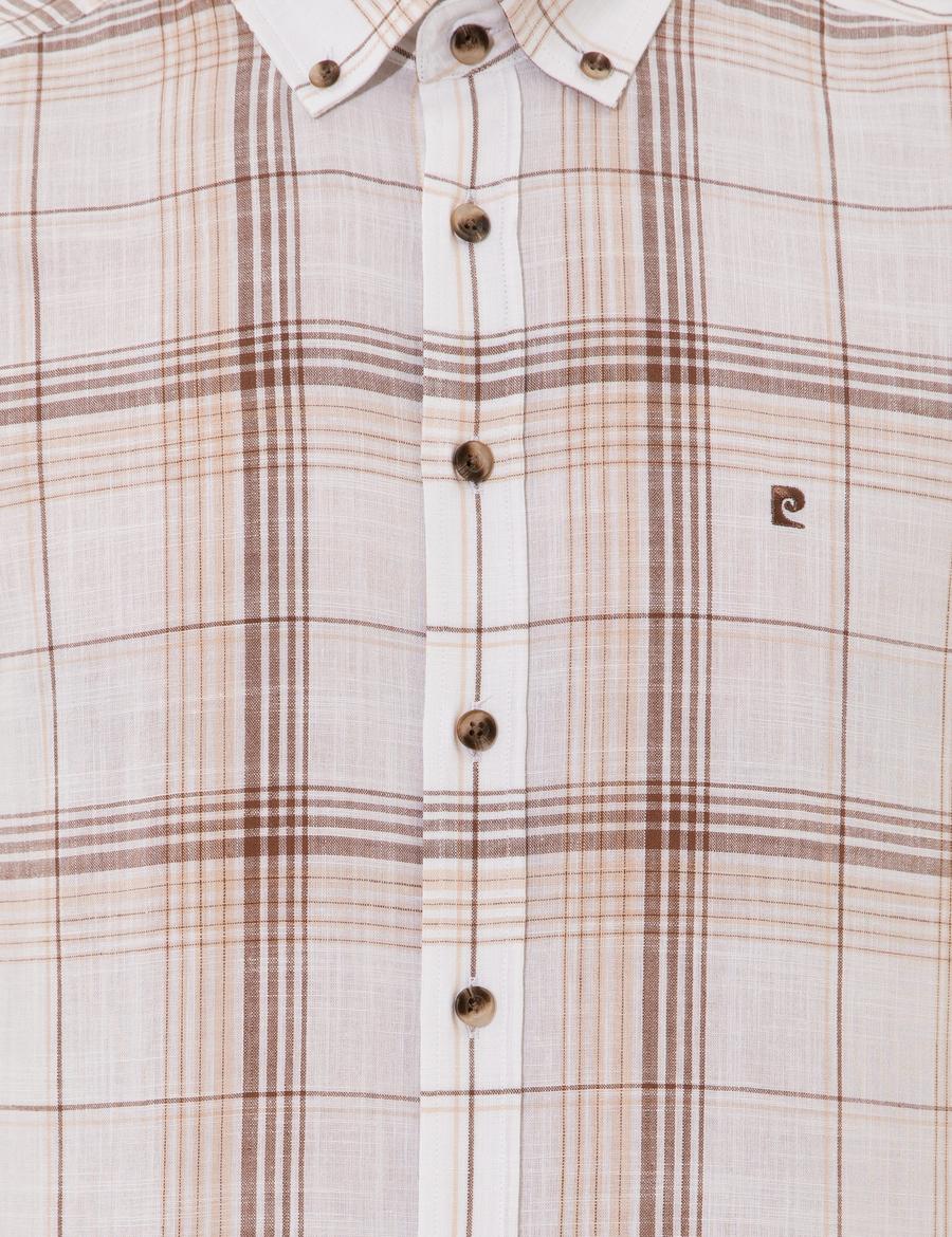 Kahverengi Regular Fit Kısa Kollu Gömlek