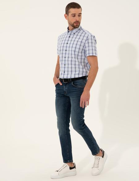 Açık Mavi Regular Fit Kısa Kollu Gömlek - 50249743001