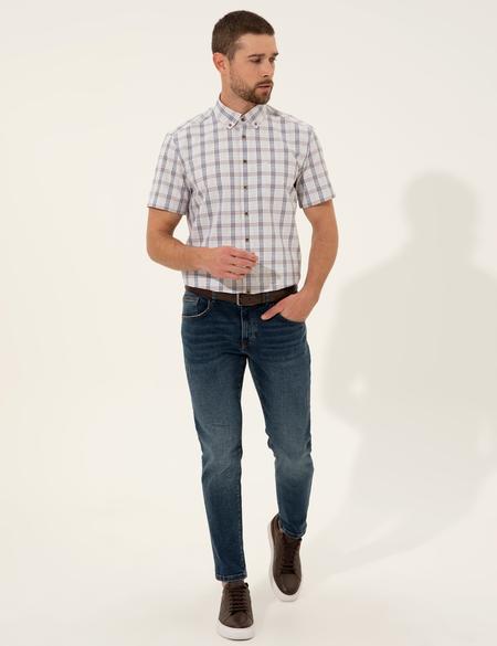 Gri Regular Fit Kısa Kollu Gömlek - 50249743018