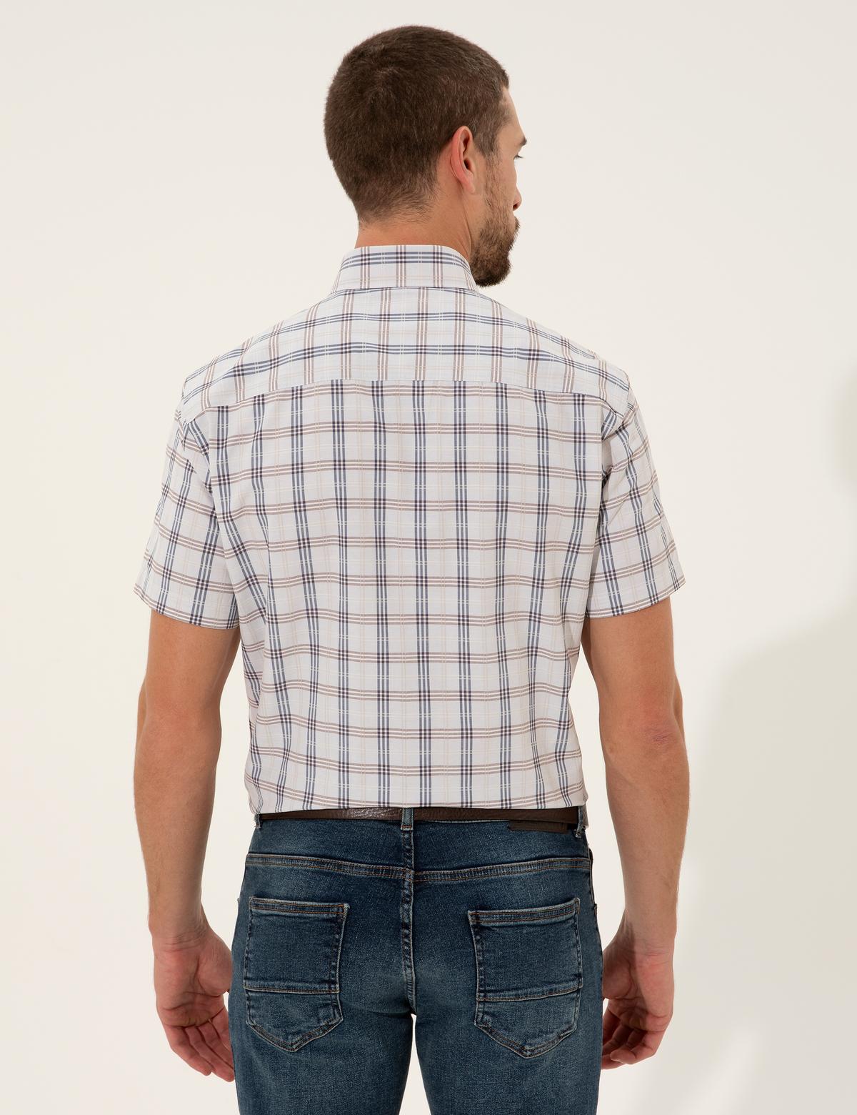 Gri Regular Fit Kısa Kollu Gömlek - 50249743018
