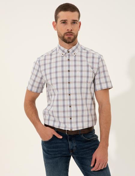 Gri Regular Fit Kısa Kollu Gömlek - 50249743018