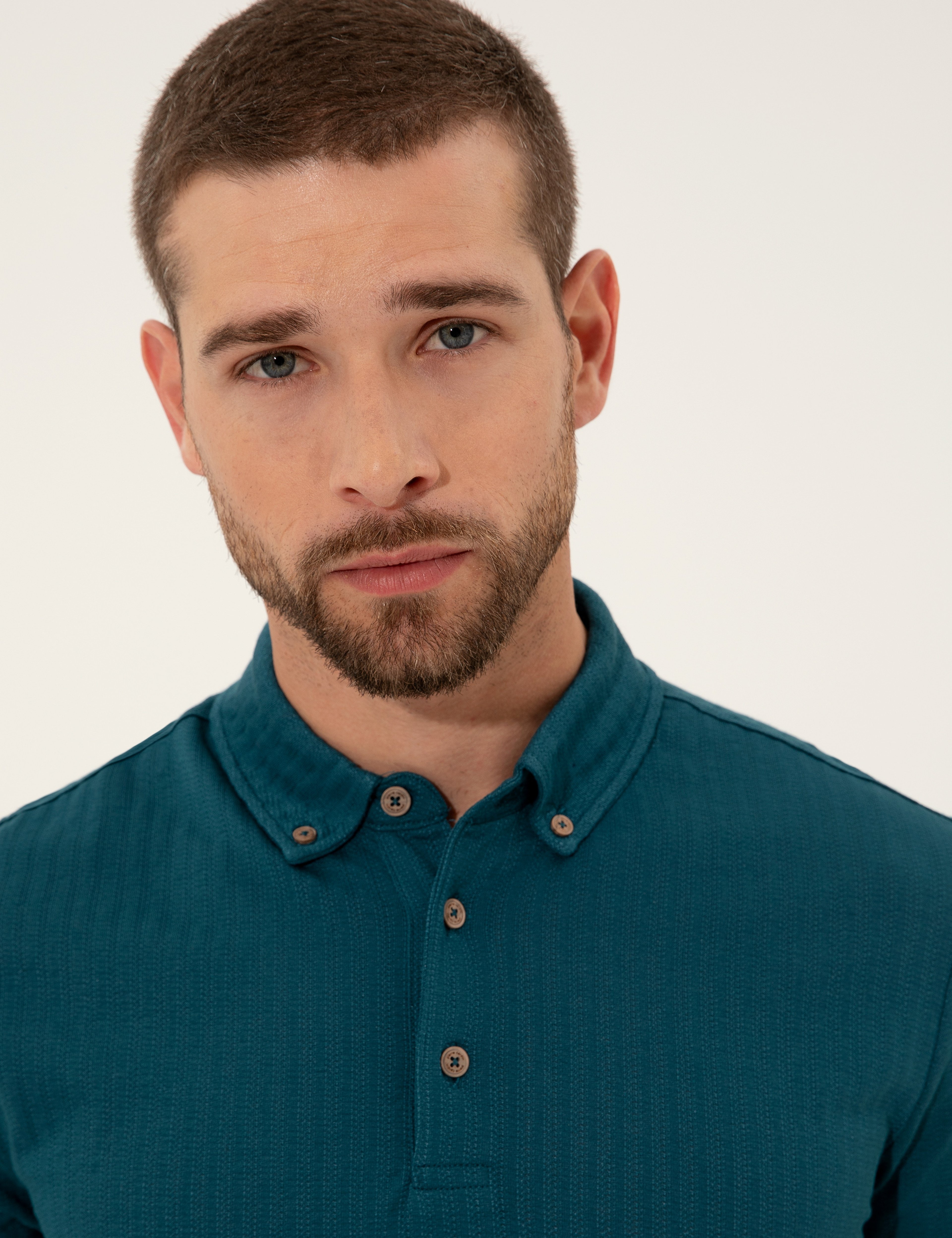 Zümrüt Yeşili Slim Fit Polo Yaka T-Shirt - Image 2